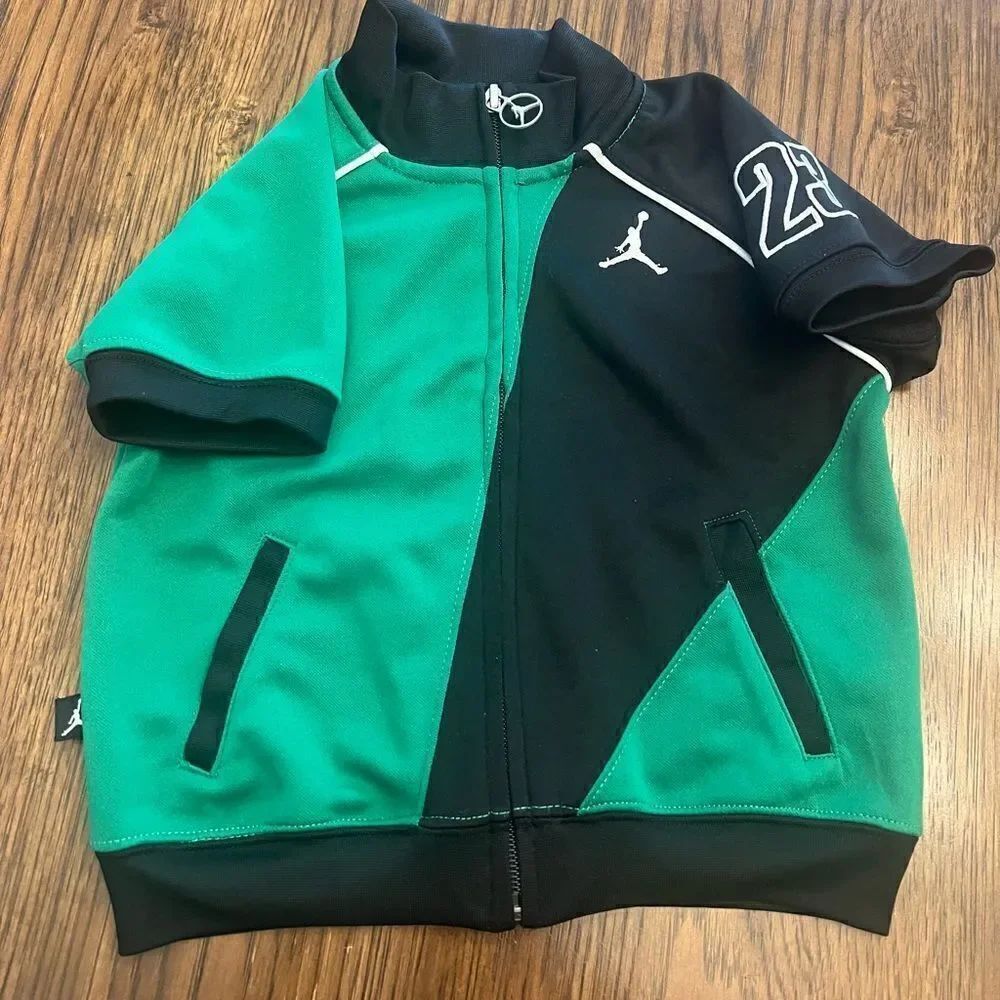 Air Jordan Baby warm up # 23 embroidered full zip Basketball Jacket. Size 24 mos